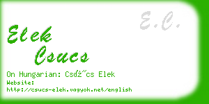 elek csucs business card